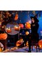 (eb14-Spider Web)Halloween Pumpkin Candles Lights，12 Pack Tea Light Candles,Battery Operated Flameless Candles Pumpkin LED Tealight Candles Flickering Electric Candle for Halloween Decor Party - 7