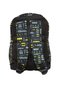 Bat Patterned Triple Children's Primary School School Bag Set (Bag Thermal Lunch Bag Pen Holder Keychain Accessory) - 3