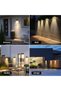 2-pack outdoor solar wall lights, 3-LED lens fence lights, solar outdoor waterproof warm light suitable for porches, terraces, balconies - 4
