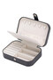 Travel jewelry box, double-layered PU leather storage box, suitable for women and girls, mini portable earring and ring storage box.