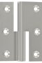 Furniture hinge, offset type B, cylindrical head, right side.