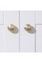 Two-piece set of round brass cabinet door handles - For cabinets - dressing tables - Mini handles - round brass material - 3