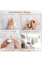 Kitchen hook rack with suction cups, 6 hooks, suitable for kitchen tools and utensils, 30cm (off-white). - 3