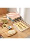 pieces Dumpling storage box, food container, household refrigerator storage box, freezer box, dumpling and wonton freezer box (pink, blue)
