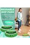 12-Pack Reusable Coral Fleece Mop Pads Washable Wet Dry Microfiber Broom Mats for Swiffer Sweeper Hardwood Tile Board 45.3x11.5cm - 5