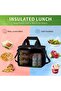Suitable for Cooler Bags Reusable Lunch Bag with Box Women Men Adjustable Shoulder Strap Front Zipper Black - 4