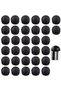 Black round chair leg caps, chair leg caps, rubber chair leg caps, chair leg protectors (32 pieces, 19 mm)