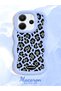 Redmi Note 14 4g Compatible Wavy Frame Leopard Print High Quality Silicone Phone Case