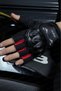 Motorcycle Gloves Biker Gloves Summer Half Fingerless Ce En-13594 Certified Anti-Slip Jk-Yx2 Red - 7