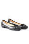 Genuine Leather Black Ballerina Women's Shoes - Z2197 - 2
