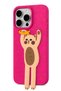 iPhone 16 Pro Max Soft Touch Silicone Phone Case with 3D Cat Figure and Stand - 6