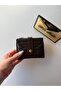 Brown Women's Knitted Patterned Mini Wallet Zipper Snap Card Holder Slim Design Multi-Card Slot Faux Leather Wallet