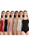 Women's 6-Color Cotton Soft Textured Lycra Body-Hugging Undershirt Set with Straps