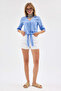 Linen Front-Tie Shirt - 1600 - 7