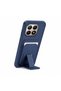 Xiaomi Mi 15t Compatible Case with Stand and Card Holder Silicone Case Navy Blue - 2