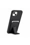 Apple iPhone 14 Compatible Case Flexstand Card Holder Silicone Case Black - 2