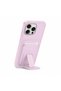 Apple iPhone 15 Pro Max Compatible Case Flexstand Card Holder Silicone Case Rose Gold - 2