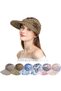 Cap with wide visor for women, quick-drying sun cap flexible fit, moisture-wicking beach headwear protection, adjustable sports cap UPF50+