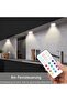 Battery-powered LED spotlights with remote control, 3-pack. - 4