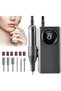Portable Electric Nail Drill Set (35,000 RPM), Rechargeable USB Manicure Pedicure Machine with LED Display for Gel Nails and DIY Beauty
