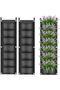 2 hanging planter bags. 7-pocket wall-mounted planter bags. for vertical pots. Breathable non-woven fabric planter bags. for patios, gardens, and...