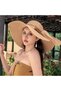 Women's Foldable Beach Hat with Wide Brim for Summer, UV Protection and UPF 50+ in Khaki for Vacation and Travel