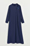 Comfortable Fit Modal Dress - Navy Blue - 4