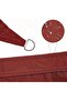 Triangular Shade Cloth (3x4x5m) - Opaque 95% UV Protection Outdoor Patio Awning Canopy with Fixed Ropes (Rust Red) - 3