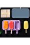 Two-piece ice cream mold set, 100 ice cream sticks, silicone ice cream mold, DIY ice cream mold (20×15 cm) - 4