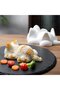 Rice ball mold - 1 piece - 14.5 × 5 × 10.5 cm - Cat-shaped - Plastic - For making rice balls, pressing rice balls & nigiri sushi - White - 2