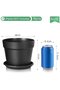 A set of 6 flower pots - with saucers - 20cm round - 4