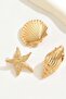 3 Pieces of Sea Shell Starfish Hair Clips - 2