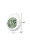 Waterproof bathroom clock, kitchen clock, alarm clock, suction cup clock, temperature sensor - white - 2