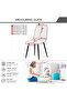 Six-piece Nordic style elastic dining chair cover set - Beige - 3