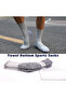 Unisex running socks, featuring arch support, men's socks, mid-calf socks, athletic socks, one size fits all - black. - 5