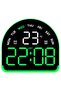 Multifunctional digital alarm clock ambient light temperature display LED clock 3 brightness levels automatic dimming desk - 2