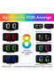 Digital alarm clock, multi-functional alarm clock with volume control, USB charging, LED night light, snooze function and large display screen, black. - 2