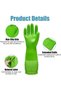 3 Pairs M Natural Latex Household Cleaning Gloves (38cm) - Reusable Waterproof Dishwashing Gloves with Non-Slip Grip for Gardening - 5