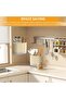 Kitchen utensils, kitchen equipment, plastic utensil organization, beige support, kitchen utensil range organization - 5