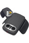 Car armrest gloves with cup holder and pocket, quilted design - black - 4