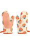 Oven Gloves Heat Resistant Up to 230C Non-Slip Silicone Cotton Hanging Loop for Cooking Grilling Baking Pack of 2 27x18 cm Orange