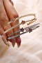 Pink Star Figured Double-Looked Sparkling Princess (Coquette) Handcuff Bracelet - 4