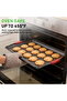 Non-stick baking pan set, 3-piece cookie pan with silicone handles, carbon steel baking pan, durable cake and cookie baking pan (dark gray) - 2