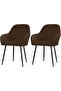 2-Piece Set Universal Armchair Covers Removable Washable for Dining Chairs Kitchens Restaurants Banquets Weddings Brown