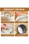 420ml Double-Layer Insulated Stainless Steel Round Lunch Pot (Beige) - 5