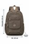 Unisex Velora Multi-Compartment Large Volume Crinkle Fabric Brown Backpack Suitable for Daily Use School Size - 2