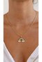Women's Gold Color Rainbow Steel Necklace