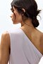Draped one-shoulder dress - 4