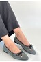 Sarra Black Satin Embroidered Ballerina Shoes