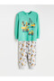 Crew Neck Printed Boys' Pyjama Set